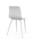 6 Chaises Nala blanches - 44x48x79 cm