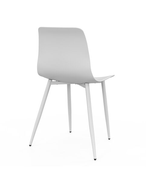 6 Chaises Nala blanches - 44x48x79 cm