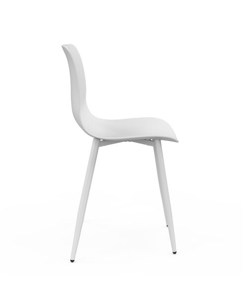 6 Chaises Nala blanches - 44x48x79 cm