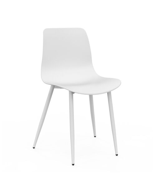 6 Chaises Nala blanches - 44x48x79 cm