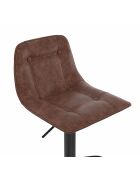 4 Tabourets de bar réglables Edison marron - 39x42x83/104 cm
