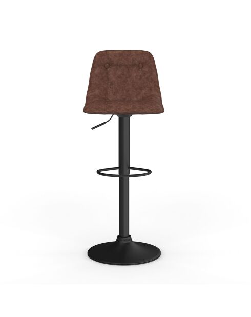 4 Tabourets de bar réglables Edison marron - 39x42x83/104 cm