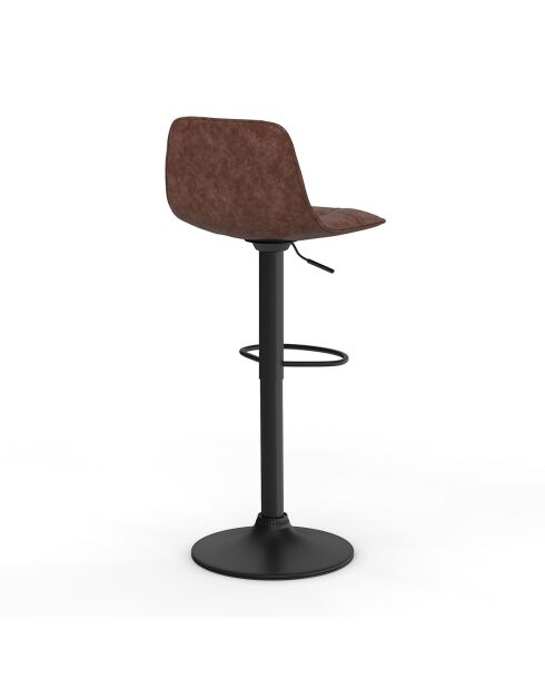 4 Tabourets de bar réglables Edison marron - 39x42x83/104 cm