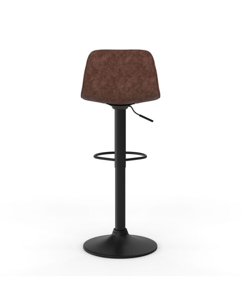 4 Tabourets de bar réglables Edison marron - 39x42x83/104 cm