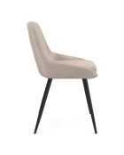 4 Chaises Olivia en velours taupe  - 47.5x54x79 cm