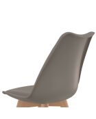 2 Chaises Nordia assise taupe - 46x51x79.5 cm
