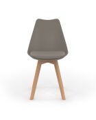 2 Chaises Nordia assise taupe - 46x51x79.5 cm