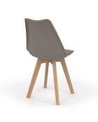 2 Chaises Nordia assise taupe - 46x51x79.5 cm