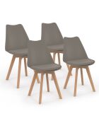 4 Chaises Nordia taupe - 46x51x79.5 cm