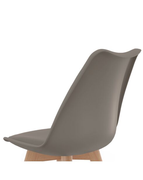 4 Chaises Nordia taupe - 46x51x79.5 cm