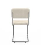 4 Chaises Naya en velours crèmes - 44x52x79 cm