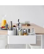 Weißer Tischkorb - 30x18x9,5-11 cm