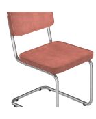 4 Chaises Naya en bouclette terracotta - 44x52x79 cm