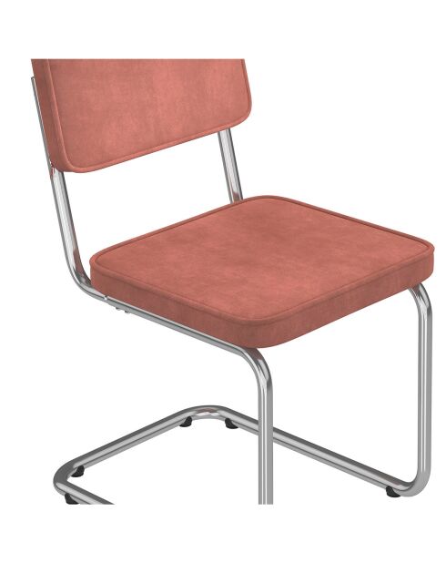 4 Chaises Naya en bouclette terracotta - 44x52x79 cm