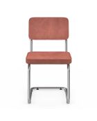 4 Chaises Naya en bouclette terracotta - 44x52x79 cm