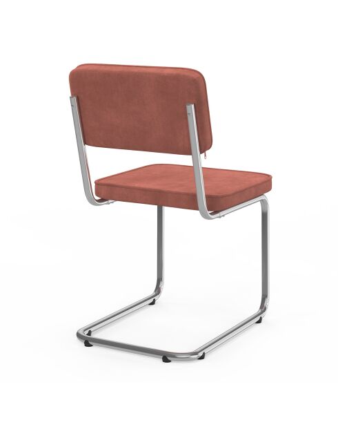 4 Chaises Naya en bouclette terracotta - 44x52x79 cm