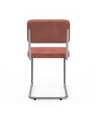 4 Chaises Naya en bouclette terracotta - 44x52x79 cm