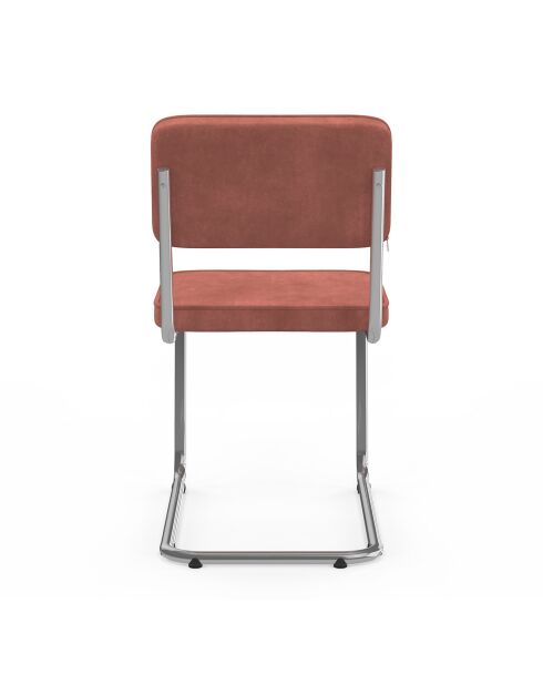 4 Chaises Naya en bouclette terracotta - 44x52x79 cm