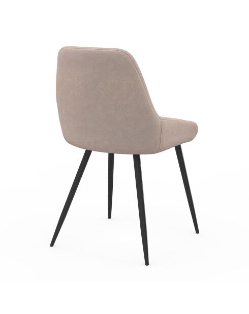 4 sedie Ornella in tessuto tortora - 47,5x54x79 cm