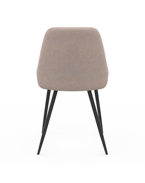 4 sedie Ornella in tessuto tortora - 47,5x54x79 cm