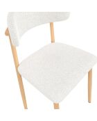 6 sedie Callisto in bianco riccio - 48x47x80 cm