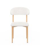 6 sedie Callisto in bianco riccio - 48x47x80 cm