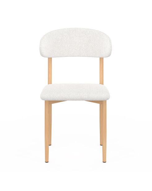 6 Callisto stoelen in krullend wit - 48x47x80 cm