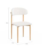 6 sedie Callisto in bianco riccio - 48x47x80 cm