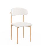 6 sedie Callisto in bianco riccio - 48x47x80 cm