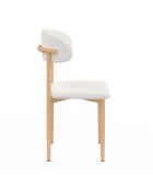 6 sedie Callisto in bianco riccio - 48x47x80 cm