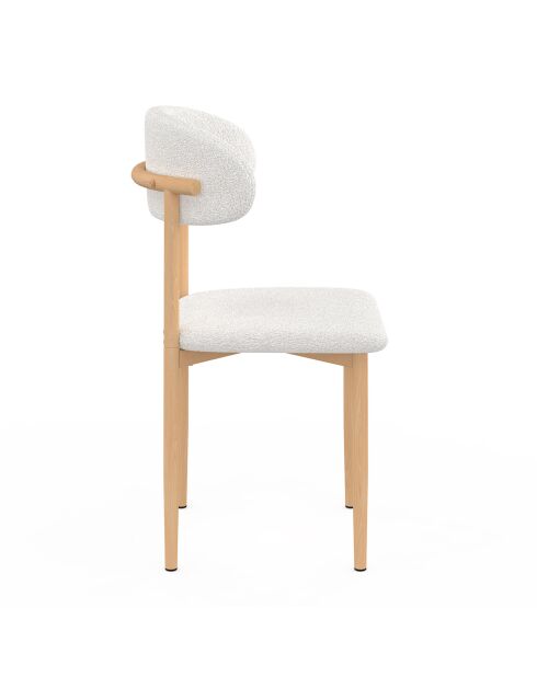 6 Callisto stoelen in krullend wit - 48x47x80 cm