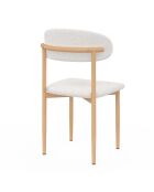 6 sedie Callisto in bianco riccio - 48x47x80 cm