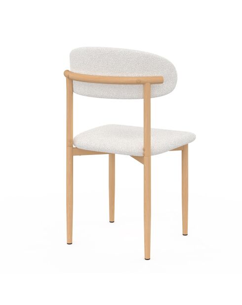 6 Callisto stoelen in krullend wit - 48x47x80 cm