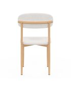 6 sedie Callisto in bianco riccio - 48x47x80 cm