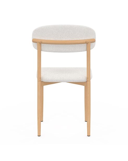 6 Callisto stoelen in krullend wit - 48x47x80 cm