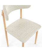 6 Stühle Callisto aus beigem Stoff - 48x47x80 cm
