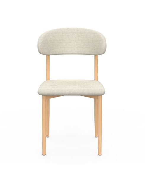6 Stühle Callisto aus beigem Stoff - 48x47x80 cm
