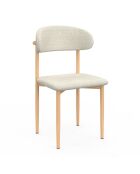6 Stühle Callisto aus beigem Stoff - 48x47x80 cm