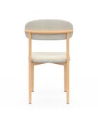6 Stühle Callisto aus beigem Stoff - 48x47x80 cm