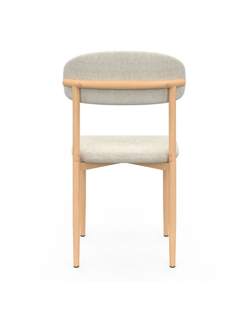 6 Stühle Callisto aus beigem Stoff - 48x47x80 cm