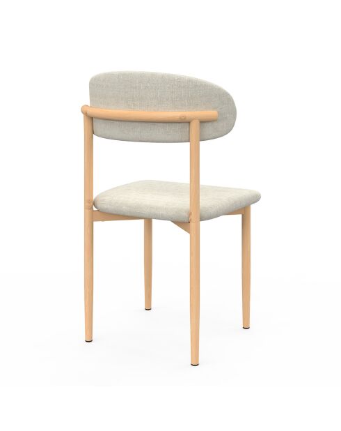 6 Stühle Callisto aus beigem Stoff - 48x47x80 cm