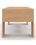 Table basse Albane avec plateau relevable et dépliant bois - 100x50x45 cm