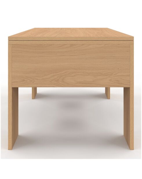 Table basse Albane avec plateau relevable et dépliant bois - 100x50x45 cm