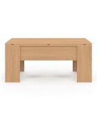 Table basse Albane avec plateau relevable et dépliant bois - 100x50x45 cm
