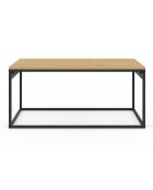 Table basse Memphis avec plateau relevable bois/noir - 90x48x40.5/53.5 cm