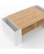 Table basse avec niches bois - 100x50x40 cm