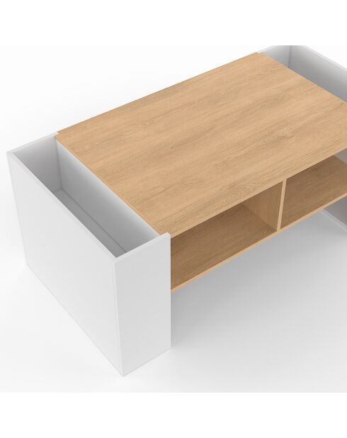 Table basse avec niches bois - 100x50x40 cm