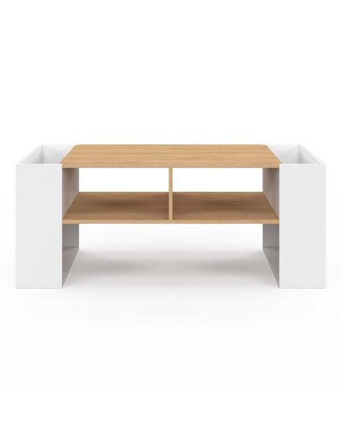 Table basse avec niches bois - 100x50x40 cm