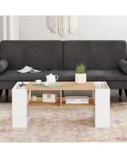 Table basse avec niches bois - 100x50x40 cm