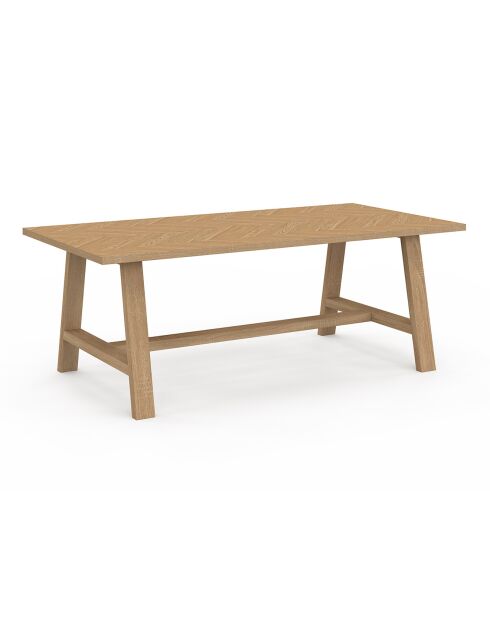 Table basse Gustave effet chevron bois - 110x55x40 cm